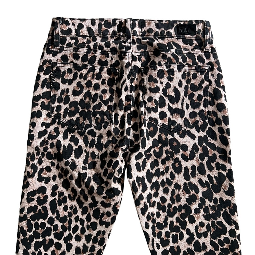PAIGE Hoxton Ankle Skinny Jeans Pink Leopard Size 26 EUC - Picture 10 of 11